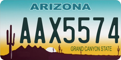 AZ license plate AAX5574