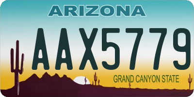 AZ license plate AAX5779