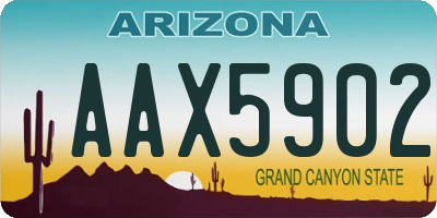 AZ license plate AAX5902