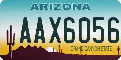 AZ license plate AAX6056