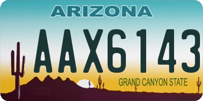 AZ license plate AAX6143