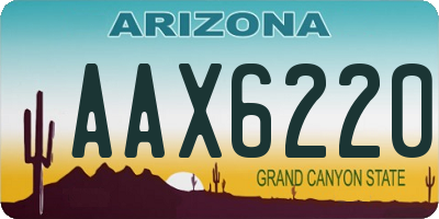 AZ license plate AAX6220