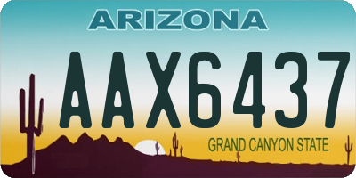 AZ license plate AAX6437