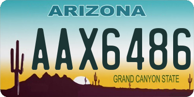 AZ license plate AAX6486