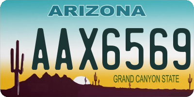 AZ license plate AAX6569