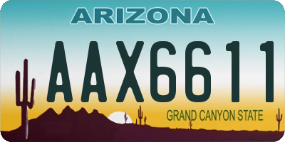 AZ license plate AAX6611