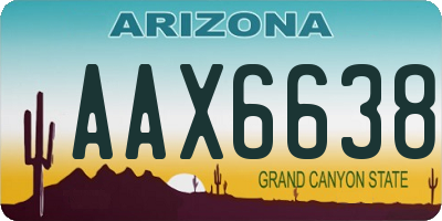 AZ license plate AAX6638