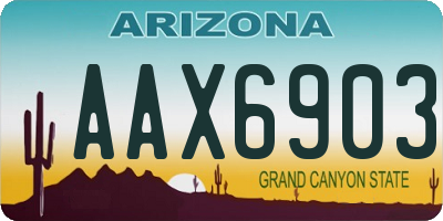 AZ license plate AAX6903
