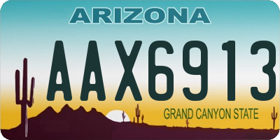 AZ license plate AAX6913