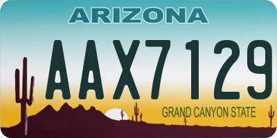 AZ license plate AAX7129