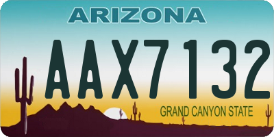 AZ license plate AAX7132