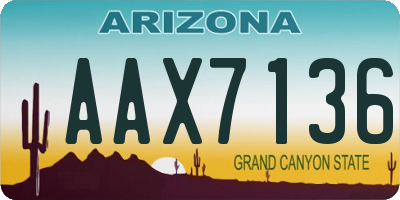 AZ license plate AAX7136