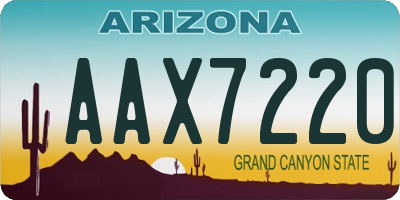 AZ license plate AAX7220