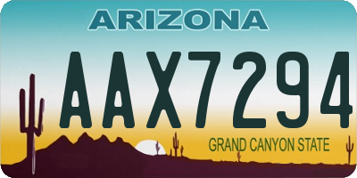 AZ license plate AAX7294