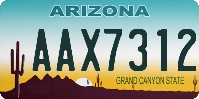 AZ license plate AAX7312