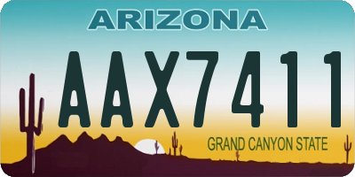 AZ license plate AAX7411