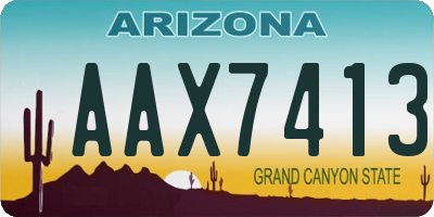 AZ license plate AAX7413