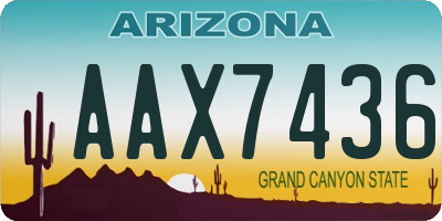 AZ license plate AAX7436