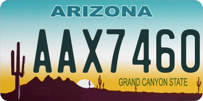 AZ license plate AAX7460