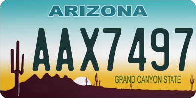 AZ license plate AAX7497