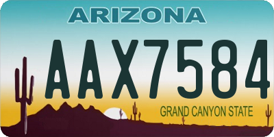 AZ license plate AAX7584