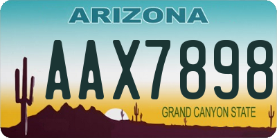 AZ license plate AAX7898