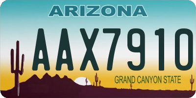 AZ license plate AAX7910