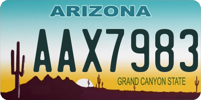 AZ license plate AAX7983