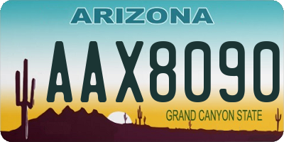 AZ license plate AAX8090