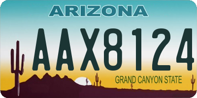 AZ license plate AAX8124