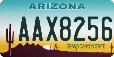 AZ license plate AAX8256