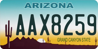 AZ license plate AAX8259