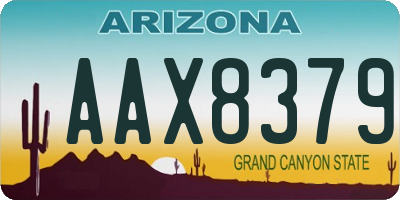 AZ license plate AAX8379
