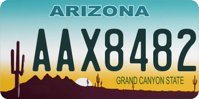 AZ license plate AAX8482
