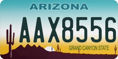 AZ license plate AAX8556