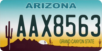 AZ license plate AAX8563