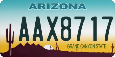 AZ license plate AAX8717