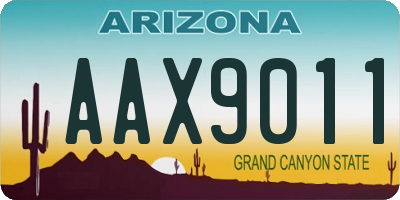 AZ license plate AAX9011