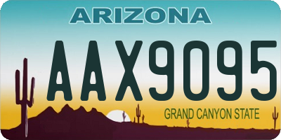 AZ license plate AAX9095