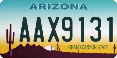 AZ license plate AAX9131