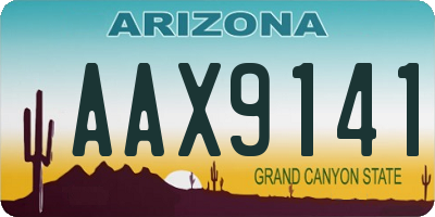 AZ license plate AAX9141
