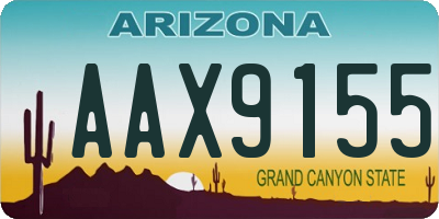 AZ license plate AAX9155