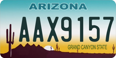 AZ license plate AAX9157