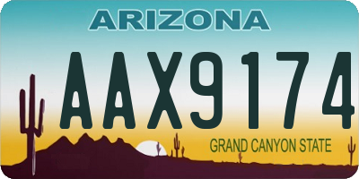 AZ license plate AAX9174