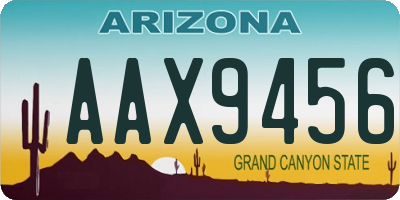 AZ license plate AAX9456
