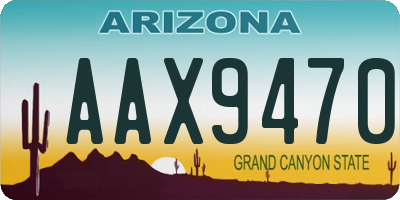 AZ license plate AAX9470