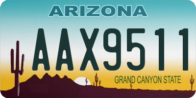 AZ license plate AAX9511