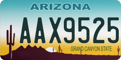 AZ license plate AAX9525