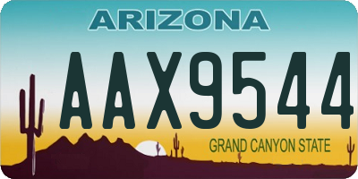 AZ license plate AAX9544