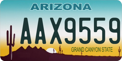 AZ license plate AAX9559